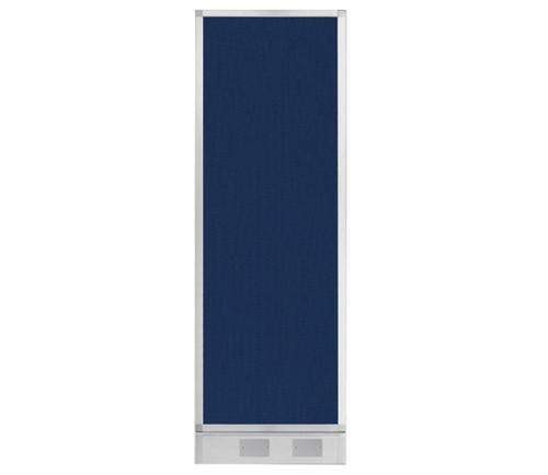 Configurable Acoustic Cubicle Partition Electric Hush Panelª 2' x 6' Navy Blue Fabric w/ Electric Channel