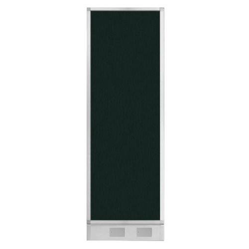 Configurable Acoustic Cubicle Partition Electric Hush Panelª 2' x 6' Forest Green Fabric w/ Electric Channel