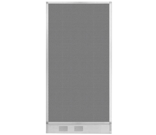 Configurable Acoustic Cubicle Partition Electric Hush Panel 3' x 6' Ash Gray Fabric w/ Electric Channel