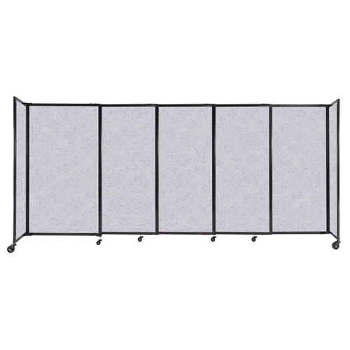 StraightWall Sliding Portable Partition 11'3" x 5' Marble Gray High Density Polyester