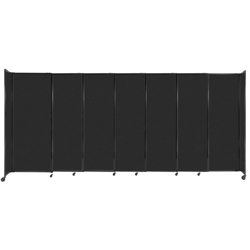 StraightWall Sliding Portable Partition 15'6" x 6'10" Black High Density Polyester