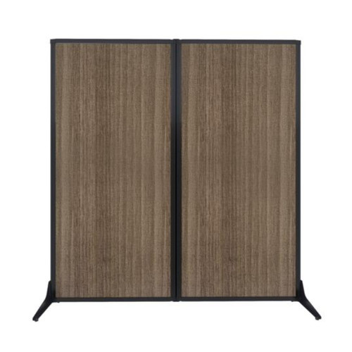 Work Station Screen 66" x 70" Gray Elm Wood Grain