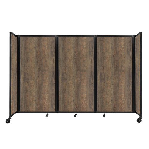Room Divider 360® Folding Portable Partition 8'6" x 6' Urban Oak Wood Grain