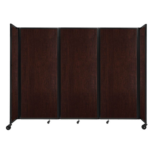 Room Divider 360¨ Folding Portable Partition 8'6" x 6'10" Espresso Cherry Wood Grain