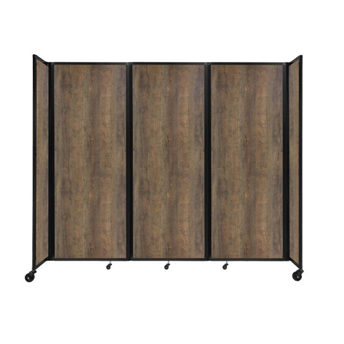 Room Divider 360® Folding Portable Partition 8'6" x 7'6" Urban Oak Wood Grain