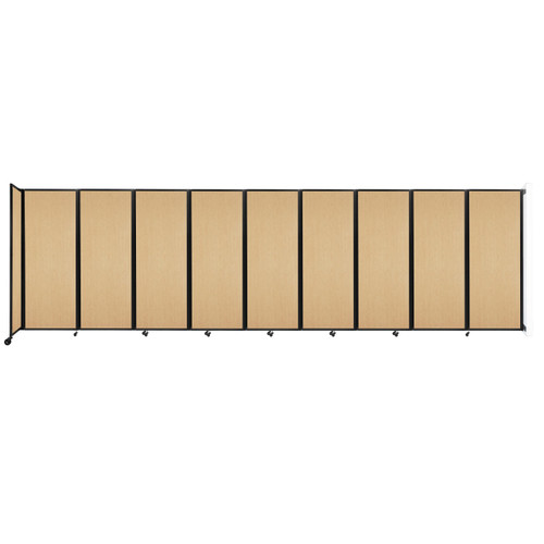 Wall-Mounted Room Divider 360¨ Folding Portable Partition 25' x 7'6" Natural Maple Wood Grain