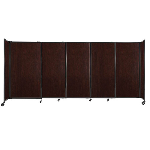 StraightWallª Sliding Portable Partition 11'3" x 5' Espresso Cherry Wood Grain