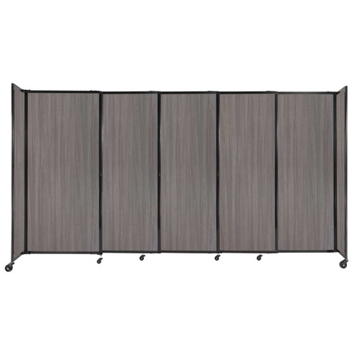 StraightWallª Sliding Portable Partition 11'3" x 6' Gray Elm Wood Grain