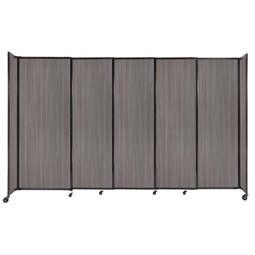 StraightWallª Sliding Portable Partition 11'3" x 6'10" Gray Elm Wood Grain