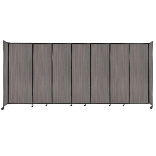 StraightWallª Sliding Portable Partition 15'6" x 6'10" Gray Elm Wood Grain