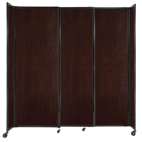 StraightWallª Sliding Portable Partition 7'2" x 7'6" Espresso Cherry Wood Grain