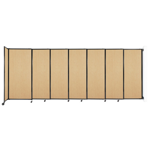 Wall-Mounted StraightWall Sliding Partition 15'6" x 6' Natural Maple Wood Grain