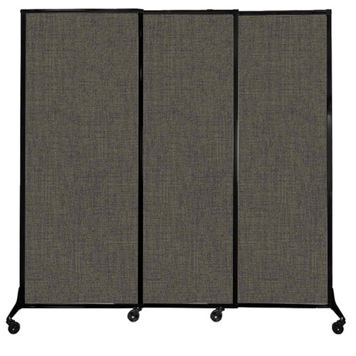 QuickWall¨ Sliding Portable Partition 7' x 6'8" Mocha Fabric