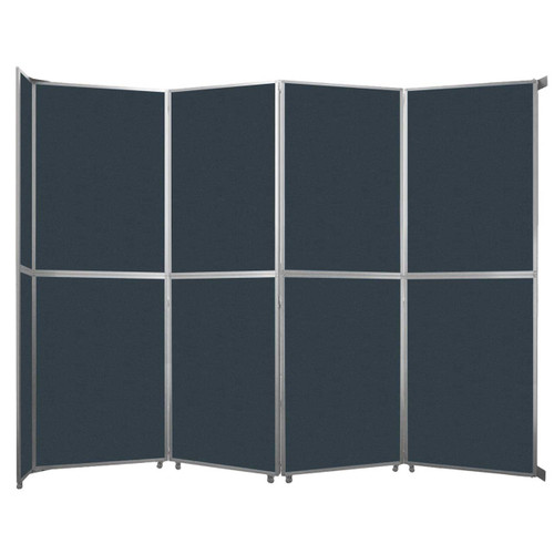 Operable Wallª Folding Room Divider 15'7" x 12'3" Blue Spruce Fabric - Silver Trim