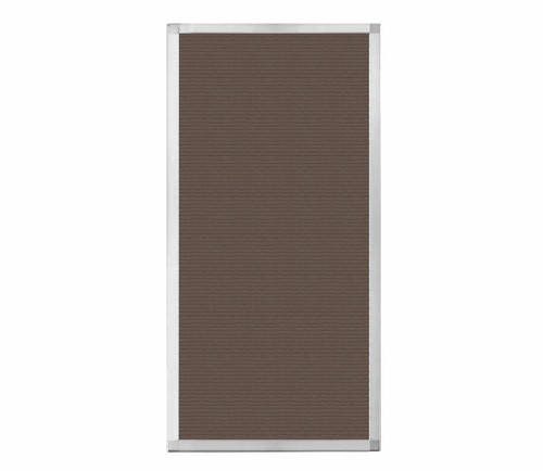 Portable and Acoustic Partition Hush Panel Configurable Cubicle Partition 2' x 4' Mocha Fabric
