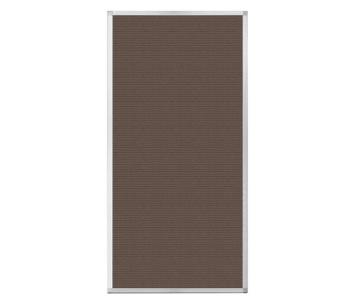 Portable and Acoustic Partition Hush Panel Configurable Cubicle Partition 3' x 6' Mocha Fabric