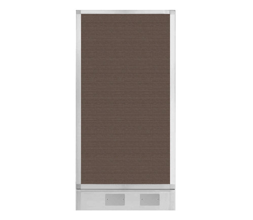Hush Panel Configurable Cubicle Partition 2' x 4' Mocha Fabric W/ Electric Channel
