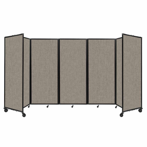 Room Divider 360¨ Folding Portable Partition 14' x 6'10" Warm Pebble Fabric