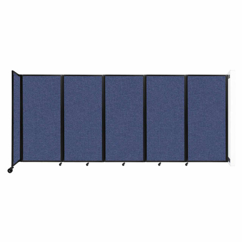 Wall-Mounted Room Divider 360¨ Folding Partition 14' x 6' Cerulean Fabric