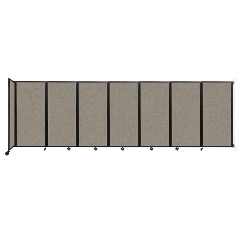 Wall-Mounted Room Divider 360¨ Folding Partition 19'6" x 6' Warm Pebble Fabric