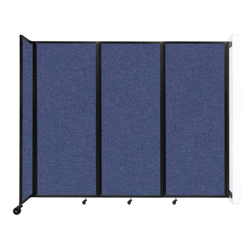 Wall-Mounted Room Divider 360¨ Folding Partition 8'6" x 6'10" Cerulean Fabric