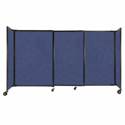 StraightWallª Sliding Portable Partition 7'2" x 4' Cerulean Fabric