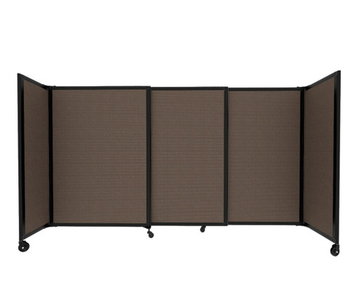 StraightWall Sliding Portable Partition 7'2" x 4' Mocha Fabric