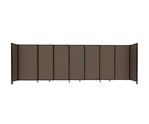 StraightWall Sliding Portable Partition 15'6" x 5' Mocha Fabric