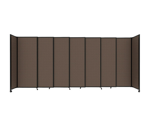 StraightWall Sliding Portable Partition 15'6" x 6'10" Mocha Fabric
