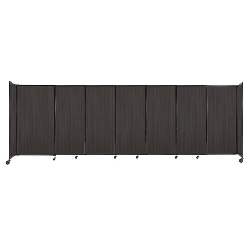 StraightWall Sliding Portable Partition 15'6" x 5' Carbon Ash Wood Grain