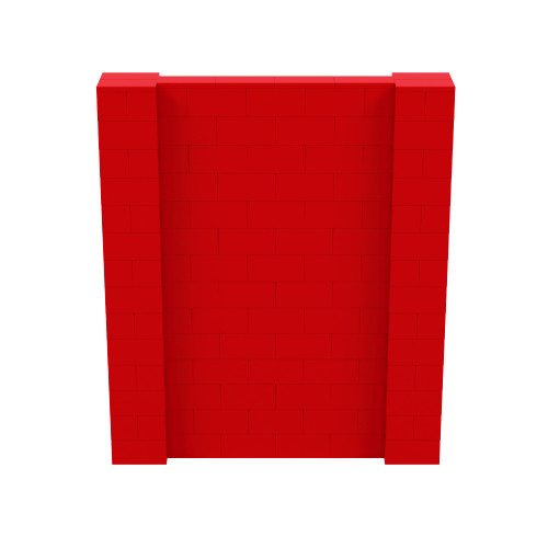 6' x 7' Red Simple Block Wall Kit