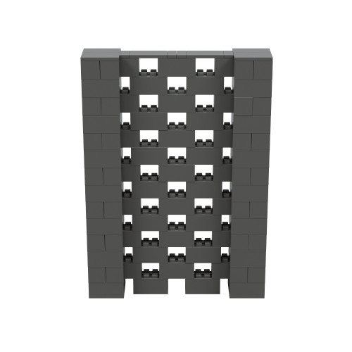 5' x 7' Dark Gray Open Stagger Block Wall Kit