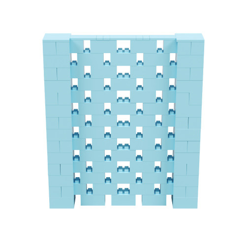 6' x 7' Light Blue Open Stagger Block Wall Kit