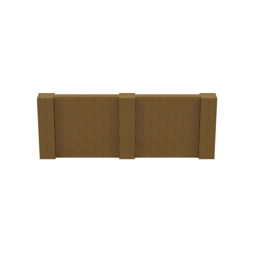 11' x 4' Gold Simple Block Wall Kit