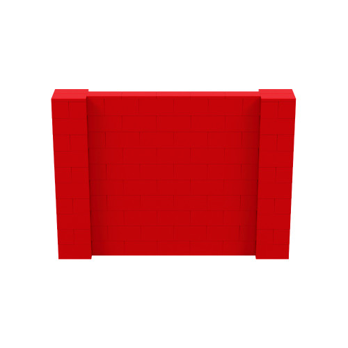 7' x 5' Red Simple Block Wall Kit