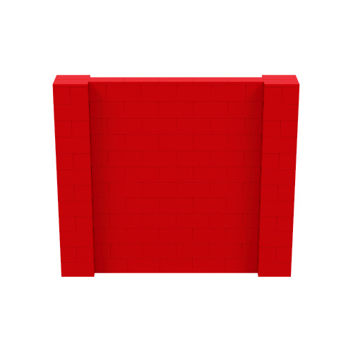 7' x 6' Red Simple Block Wall Kit