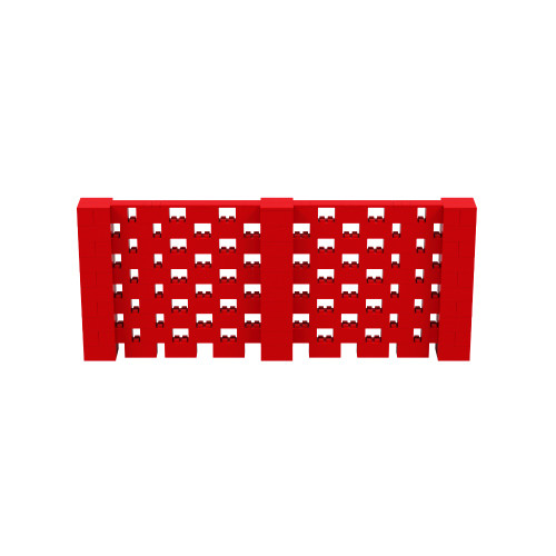 12' x 5' Red Open Stagger Block Wall Kit