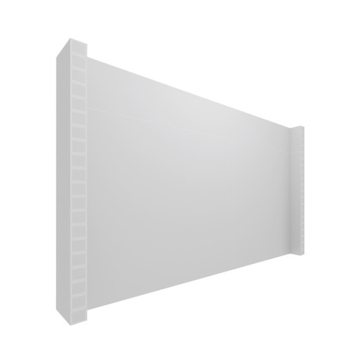 EverPanel® 7' x 5' Wall Kit - White With White Trim