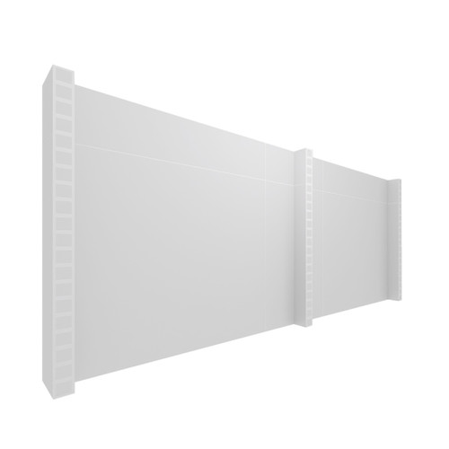EverPanel 10' x 5' Wall Kit - White With White Trim