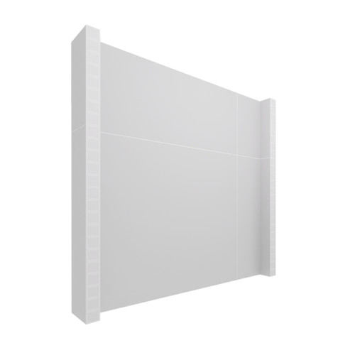 EverPanel 5' x 6' Wall Kit - White With White Trim