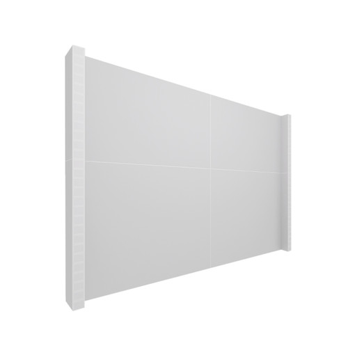EverPanel® 8' x 7' Wall Kit - White With White Trim