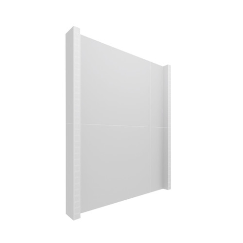 EverPanel 5' x 8' Wall Kit - White With White Trim