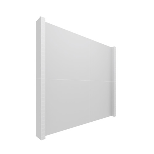 EverPanel 7' x 8' Wall Kit - White With White Trim