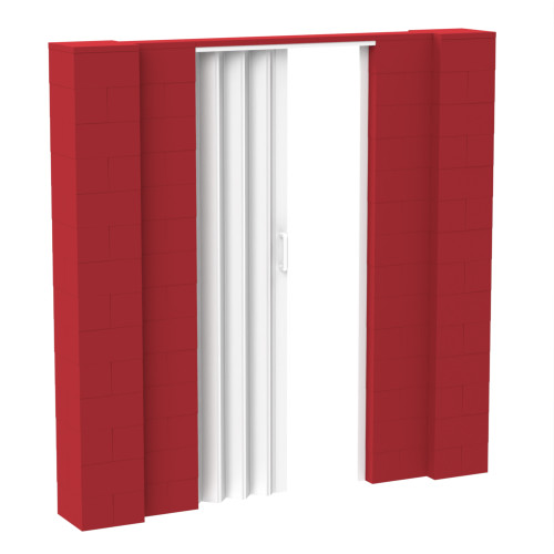 7' x 7' Wall Kit w/ Door - Red