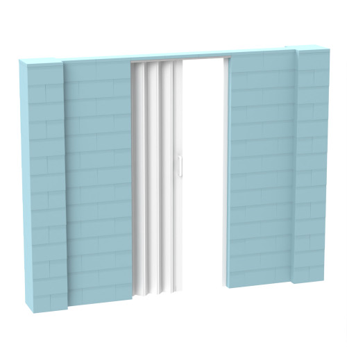 9' x 7' Wall Kit w/ Door - Light Blue