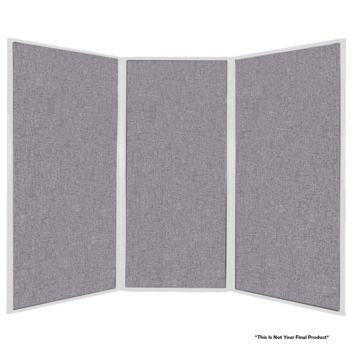 Privacy Screen - 7'6" x 5'10" - Forest Green Fabric - White Frame