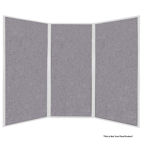 Privacy Screen - 7'6" x 5'10" - Red Fabric - White Frame