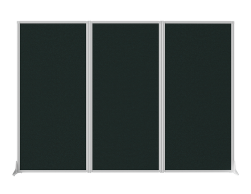 Work Station Screen - 99" x 70" - Forest Green Fabric - White Frame