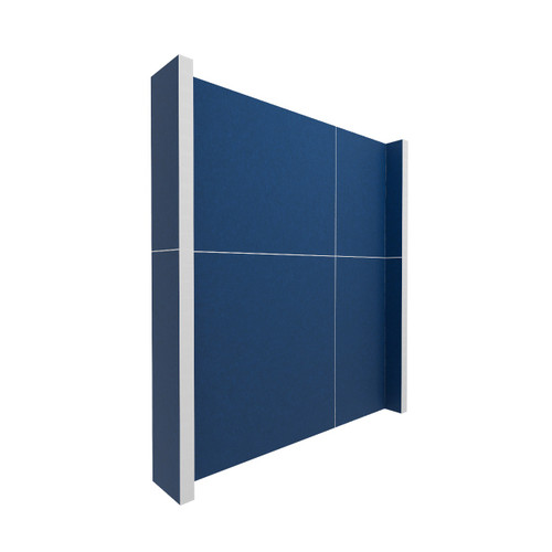 EverPanel 6' x 7' Wall Kit - Dark Blue SoundSorb With White Trim