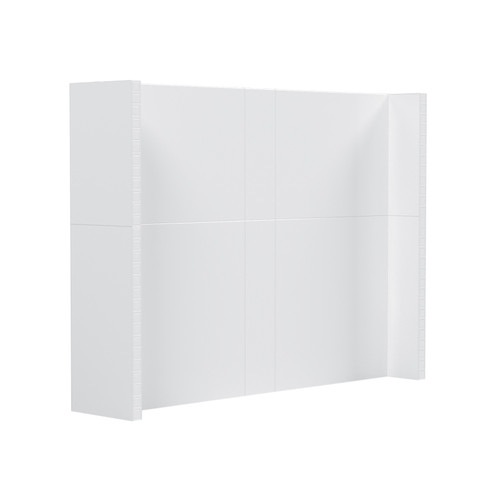 EverPanel 8' x 8' Wall Kit - Dark Blue SoundSorb With White Trim